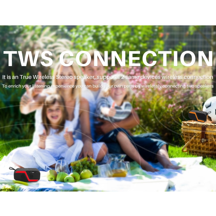 NewRixing NR-5019 Altoparlante Bluetooth portatile da esterno, supporto chiamate in vivavoce / scheda TF / disco FM / U