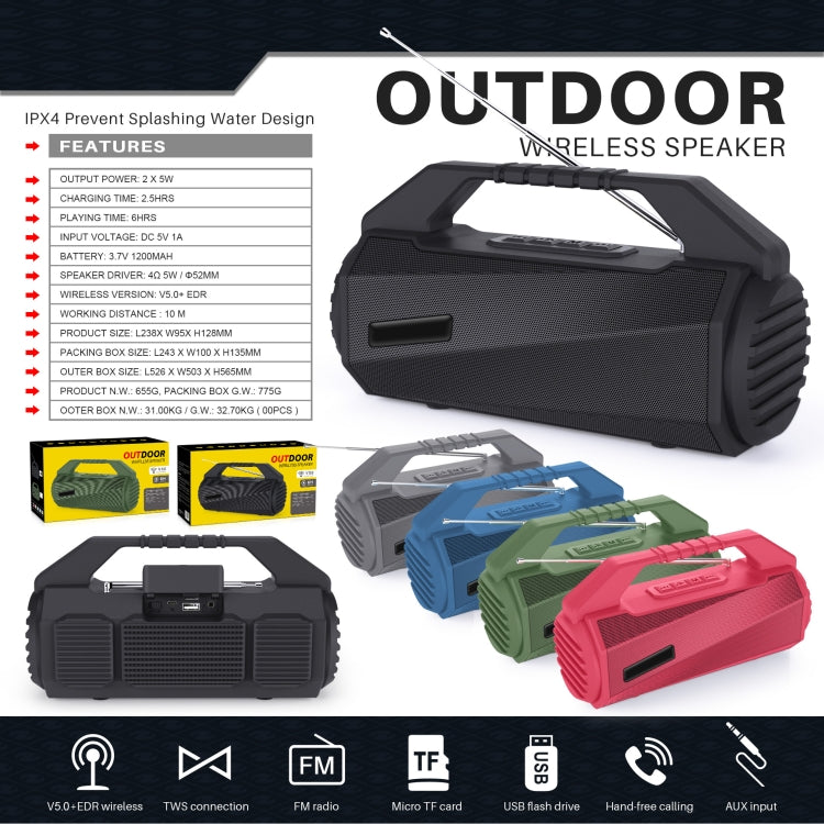 NewRixing NR-4025FM Altoparlante Bluetooth portatile 10W