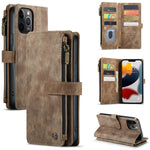 Custodia portafoglio in pelle con flip per iPhone 12/12 Pro