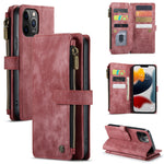 Custodia portafoglio in pelle con flip per iPhone 12/12 Pro