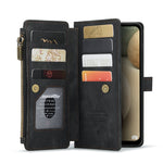 CaseMe-C30 PU + TPU Custodia multifunzionale orizzontale in pelle con flip con supporto e slot per schede e portafoglio e tasca con cerniera, For Samsung Galaxy A12, For Samsung Galaxy A52 5G / 4G, For Samsung Galaxy Note10+                            ...