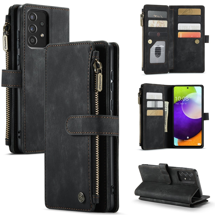 CaseMe-C30 PU + TPU Custodia multifunzionale orizzontale in pelle con flip con supporto e slot per schede e portafoglio e tasca con cerniera, For Samsung Galaxy A12, For Samsung Galaxy A52 5G / 4G, For Samsung Galaxy Note10+                            ...