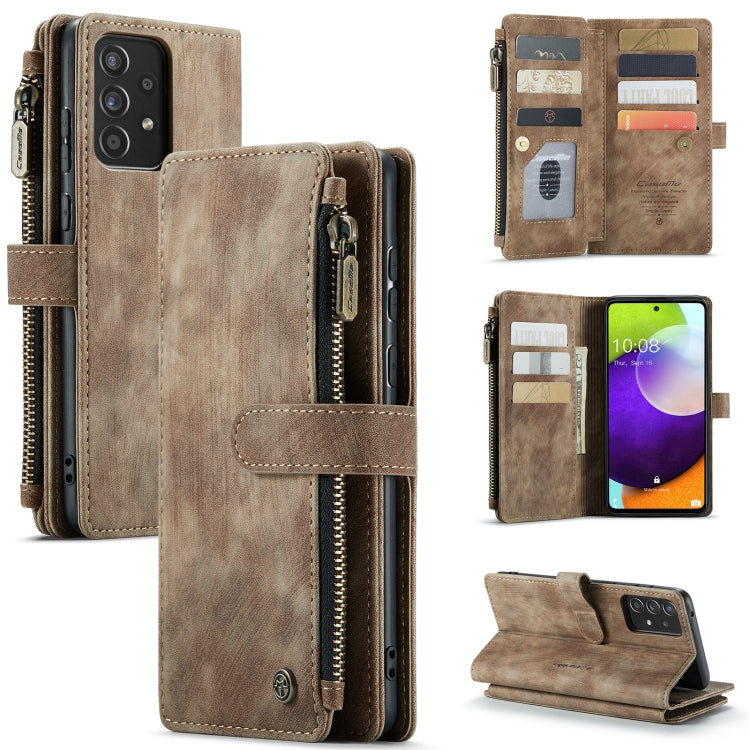 CaseMe-C30 PU + TPU Custodia multifunzionale orizzontale in pelle con flip con supporto e slot per schede e portafoglio e tasca con cerniera, For Samsung Galaxy A12, For Samsung Galaxy A52 5G / 4G, For Samsung Galaxy Note10+                            ...