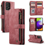 CaseMe-C30 PU + TPU Custodia multifunzionale orizzontale in pelle con flip con supporto e slot per schede e portafoglio e tasca con cerniera, For Samsung Galaxy A12, For Samsung Galaxy A52 5G / 4G, For Samsung Galaxy Note10+                            ...