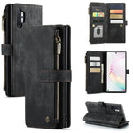 CaseMe-C30 PU + TPU Custodia multifunzionale orizzontale in pelle con flip con supporto e slot per schede e portafoglio e tasca con cerniera, For Samsung Galaxy A12, For Samsung Galaxy A52 5G / 4G, For Samsung Galaxy Note10+                            ...