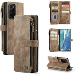 CaseMe-C30 PU + TPU Custodia multifunzionale orizzontale in pelle con flip con supporto e slot per schede e portafoglio e tasca con cerniera, For Samsung Galaxy A12, For Samsung Galaxy A52 5G / 4G, For Samsung Galaxy Note10+                            ...