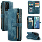 CaseMe-C30 PU + TPU Custodia multifunzionale orizzontale in pelle con flip con supporto e slot per schede e portafoglio e tasca con cerniera, For Samsung Galaxy A12, For Samsung Galaxy A52 5G / 4G, For Samsung Galaxy Note10+                            ...
