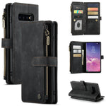 CaseMe-C30 PU + TPU Custodia multifunzionale orizzontale in pelle con flip con supporto e slot per schede e portafoglio e tasca con cerniera, For Samsung Galaxy A12, For Samsung Galaxy A52 5G / 4G, For Samsung Galaxy Note10+                            ...