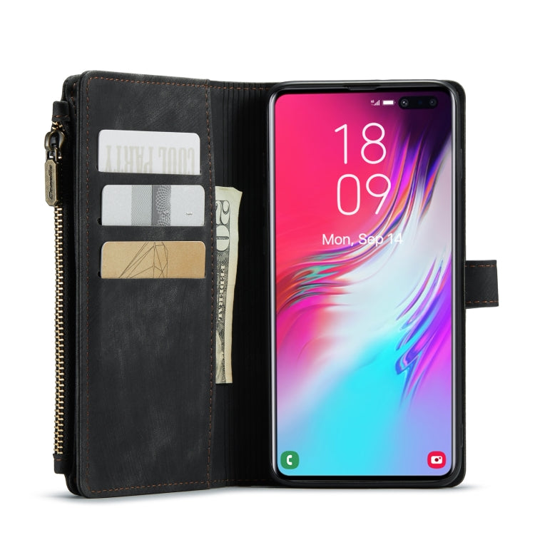 CaseMe-C30 PU + TPU Custodia multifunzionale orizzontale in pelle con flip con supporto e slot per schede e portafoglio e tasca con cerniera, For Samsung Galaxy S10+, For Samsung Galaxy S20 5G, For Samsung Galaxy S20+ 5G, For Samsung Galaxy S20 Ultra 5...