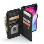 CaseMe-C30 PU + TPU Custodia multifunzionale orizzontale in pelle con flip con supporto e slot per schede e portafoglio e tasca con cerniera, For Samsung Galaxy S10+, For Samsung Galaxy S20 5G, For Samsung Galaxy S20+ 5G, For Samsung Galaxy S20 Ultra 5...