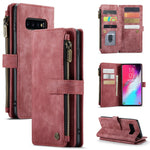 CaseMe-C30 PU + TPU Custodia multifunzionale orizzontale in pelle con flip con supporto e slot per schede e portafoglio e tasca con cerniera, For Samsung Galaxy S10+, For Samsung Galaxy S20 5G, For Samsung Galaxy S20+ 5G, For Samsung Galaxy S20 Ultra 5...