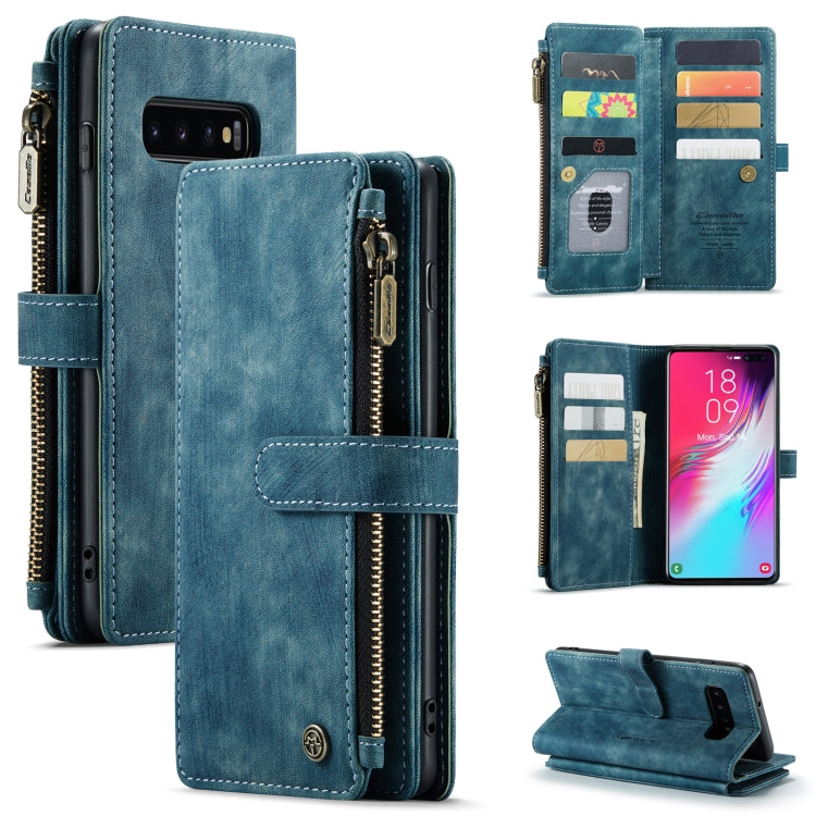 CaseMe-C30 PU + TPU Custodia multifunzionale orizzontale in pelle con flip con supporto e slot per schede e portafoglio e tasca con cerniera, For Samsung Galaxy S10+, For Samsung Galaxy S20 5G, For Samsung Galaxy S20+ 5G, For Samsung Galaxy S20 Ultra 5...
