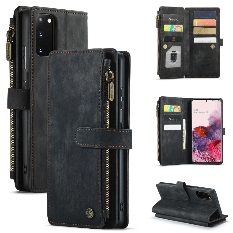 CaseMe-C30 PU + TPU Custodia multifunzionale orizzontale in pelle con flip con supporto e slot per schede e portafoglio e tasca con cerniera, For Samsung Galaxy S10+, For Samsung Galaxy S20 5G, For Samsung Galaxy S20+ 5G, For Samsung Galaxy S20 Ultra 5...