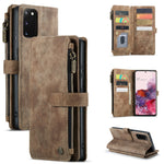 CaseMe-C30 PU + TPU Custodia multifunzionale orizzontale in pelle con flip con supporto e slot per schede e portafoglio e tasca con cerniera, For Samsung Galaxy S10+, For Samsung Galaxy S20 5G, For Samsung Galaxy S20+ 5G, For Samsung Galaxy S20 Ultra 5...