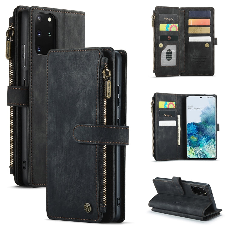CaseMe-C30 PU + TPU Custodia multifunzionale orizzontale in pelle con flip con supporto e slot per schede e portafoglio e tasca con cerniera, For Samsung Galaxy S10+, For Samsung Galaxy S20 5G, For Samsung Galaxy S20+ 5G, For Samsung Galaxy S20 Ultra 5...