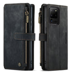 CaseMe-C30 PU + TPU Custodia multifunzionale orizzontale in pelle con flip con supporto e slot per schede e portafoglio e tasca con cerniera, For Samsung Galaxy S10+, For Samsung Galaxy S20 5G, For Samsung Galaxy S20+ 5G, For Samsung Galaxy S20 Ultra 5...