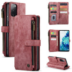 CaseMe-C30 PU + TPU Custodia multifunzionale orizzontale in pelle con flip con supporto e slot per schede e portafoglio e tasca con cerniera, For Samsung Galaxy S10+, For Samsung Galaxy S20 5G, For Samsung Galaxy S20+ 5G, For Samsung Galaxy S20 Ultra 5...