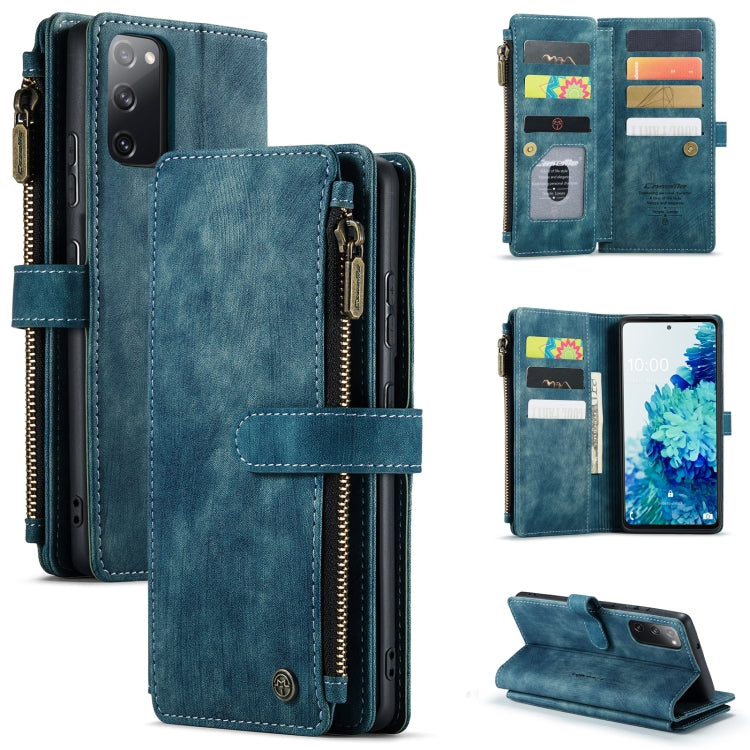 CaseMe-C30 PU + TPU Custodia multifunzionale orizzontale in pelle con flip con supporto e slot per schede e portafoglio e tasca con cerniera, For Samsung Galaxy S10+, For Samsung Galaxy S20 5G, For Samsung Galaxy S20+ 5G, For Samsung Galaxy S20 Ultra 5...