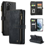 CaseMe-C30 PU + TPU Custodia multifunzionale orizzontale in pelle con flip con supporto e slot per schede e portafoglio e tasca con cerniera, For Samsung Galaxy S10+, For Samsung Galaxy S20 5G, For Samsung Galaxy S20+ 5G, For Samsung Galaxy S20 Ultra 5...