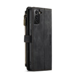 CaseMe-C30 PU + TPU Custodia multifunzionale orizzontale in pelle con flip con supporto e slot per schede e portafoglio e tasca con cerniera, For Samsung Galaxy S21+ 5G, For Samsung Galaxy S21 Ultra 5G, For Samsung Galaxy S21 FE