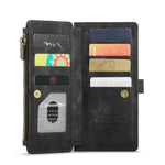 CaseMe-C30 PU + TPU Custodia multifunzionale orizzontale in pelle con flip con supporto e slot per schede e portafoglio e tasca con cerniera, For Samsung Galaxy S21+ 5G, For Samsung Galaxy S21 Ultra 5G, For Samsung Galaxy S21 FE