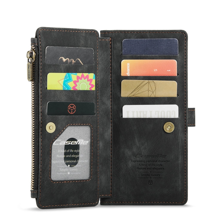 CaseMe-C30 PU + TPU Custodia multifunzionale orizzontale in pelle con flip con supporto e slot per schede e portafoglio e tasca con cerniera, For Samsung Galaxy S21+ 5G, For Samsung Galaxy S21 Ultra 5G, For Samsung Galaxy S21 FE