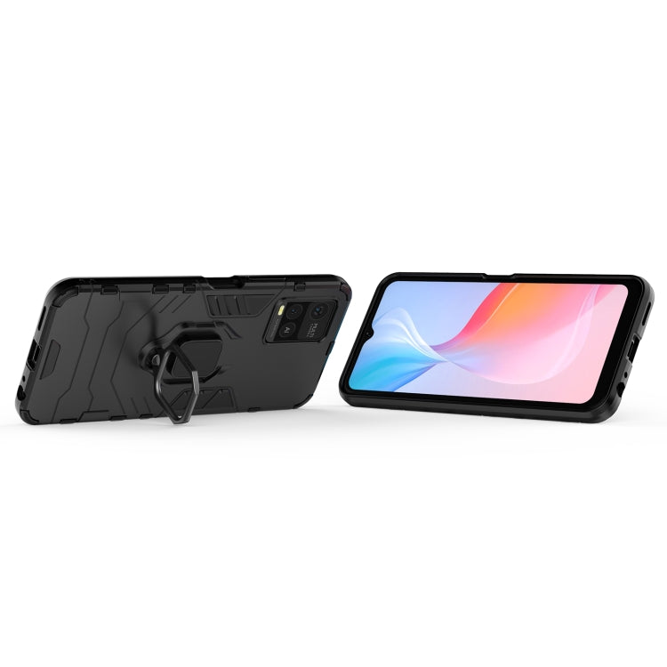 Custodia protettiva antiurto per PC + TPU con supporto per anello magnetico, For vivo Y21