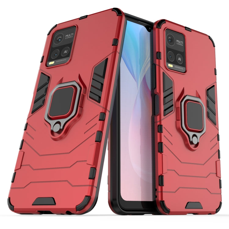 Custodia protettiva antiurto per PC + TPU con supporto per anello magnetico, For vivo Y21