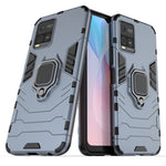Custodia protettiva antiurto per PC + TPU con supporto per anello magnetico, For vivo Y21