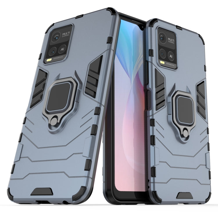 Custodia protettiva antiurto per PC + TPU con supporto per anello magnetico, For vivo Y21