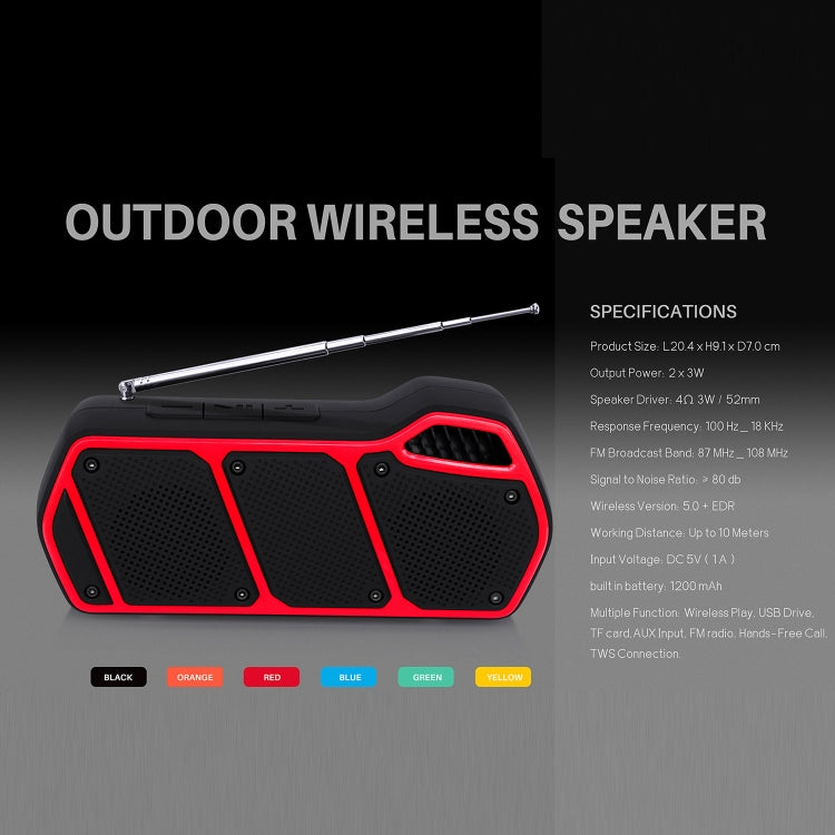 NewRixing NR-5011fm Altoparlante Bluetooth portatile