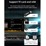 9601C Lettore MP5 con schermo retrattile manuale per auto universale HD da 7 pollici con Carplay, supporto FM, Bluetooth e scheda TF, 9601C