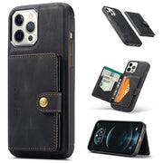 Custodia protettiva staccabile magnetica retrò JEEHOOD con portafoglio, slot per carte e supporto, For iPhone 13 mini, For iPhone 13, For iPhone 13 Pro, For iPhone 13 Pro Max