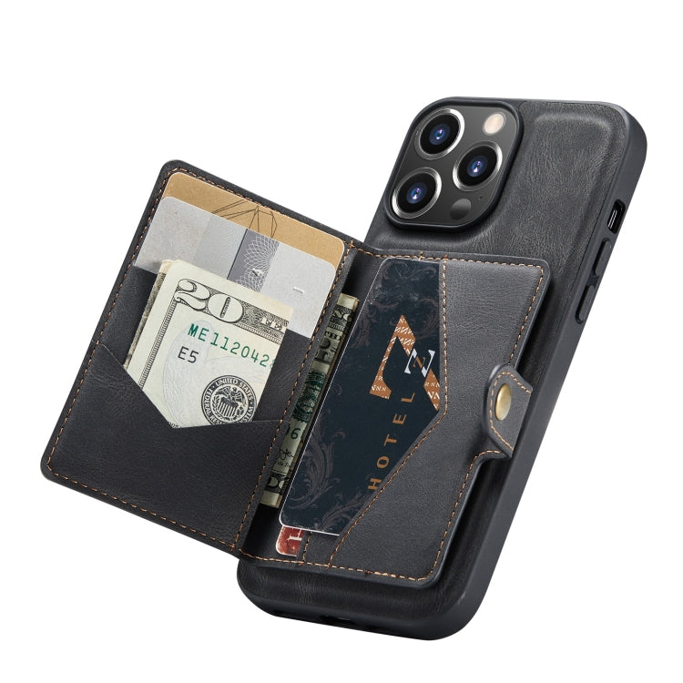 Custodia portafoglio magnetica con slot carte per iPhone 13 Pro