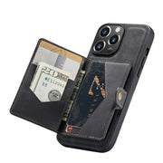 Custodia protettiva staccabile magnetica retrò JEEHOOD con portafoglio, slot per carte e supporto, For iPhone 13 mini, For iPhone 13, For iPhone 13 Pro, For iPhone 13 Pro Max