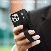 Crazy Horse Texture TPU antiurto + custodia in pelle PU con slot per schede e supporto per cinturino da polso, For iPhone 12 Pro Max, For iPhone 11, For iPhone 11 Pro