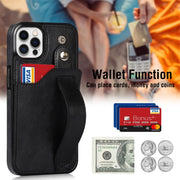 Crazy Horse Texture TPU antiurto + custodia in pelle PU con slot per schede e supporto per cinturino da polso, For iPhone 12 Pro Max, For iPhone 11, For iPhone 11 Pro