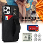 Crazy Horse Texture TPU antiurto + custodia in pelle PU con slot per schede e supporto per cinturino da polso, For iPhone 11 Pro Max, For iPhone X / XS, For iPhone XR