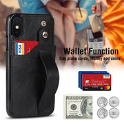 Crazy Horse Texture TPU antiurto + custodia in pelle PU con slot per schede e supporto per cinturino da polso, For iPhone XS Max, For  iPhone SE 2022 / SE 2020 / 7 / 8, For iPhone 7 Plus / 8 Plus