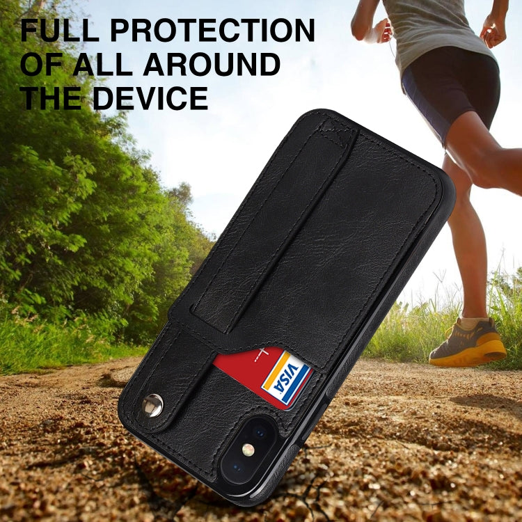 Custodia portafoglio TPU e pelle PU per iPhone XS Max