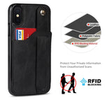 Custodia portafoglio TPU e pelle PU per iPhone XS Max