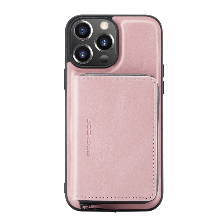 Custodia portafoglio in pelle con cerniera per iPhone 13 Pro