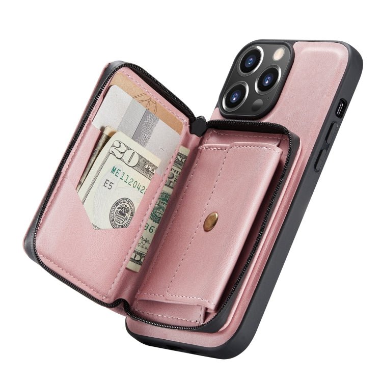 Custodia portafoglio in pelle con cerniera per iPhone 13 Pro