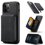 Custodia portafoglio in pelle con cerniera per iPhone 13 Pro