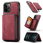 Custodia portafoglio in pelle con cerniera per iPhone 13 Pro