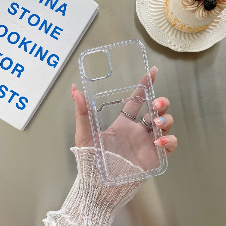 Custodia TPU trasparente con slot per schede per iPhone 13 Pro
