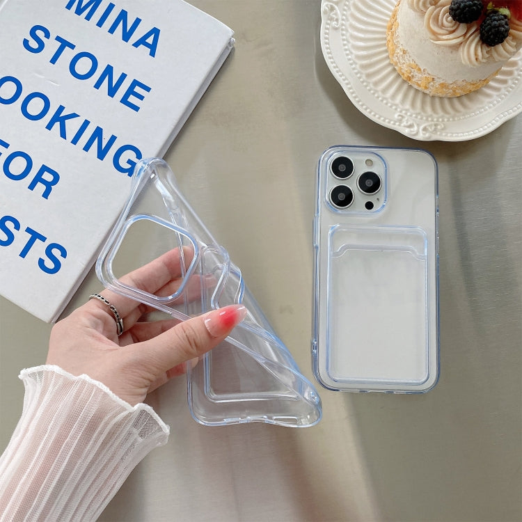 Custodia TPU trasparente con slot per schede per iPhone 13 Pro