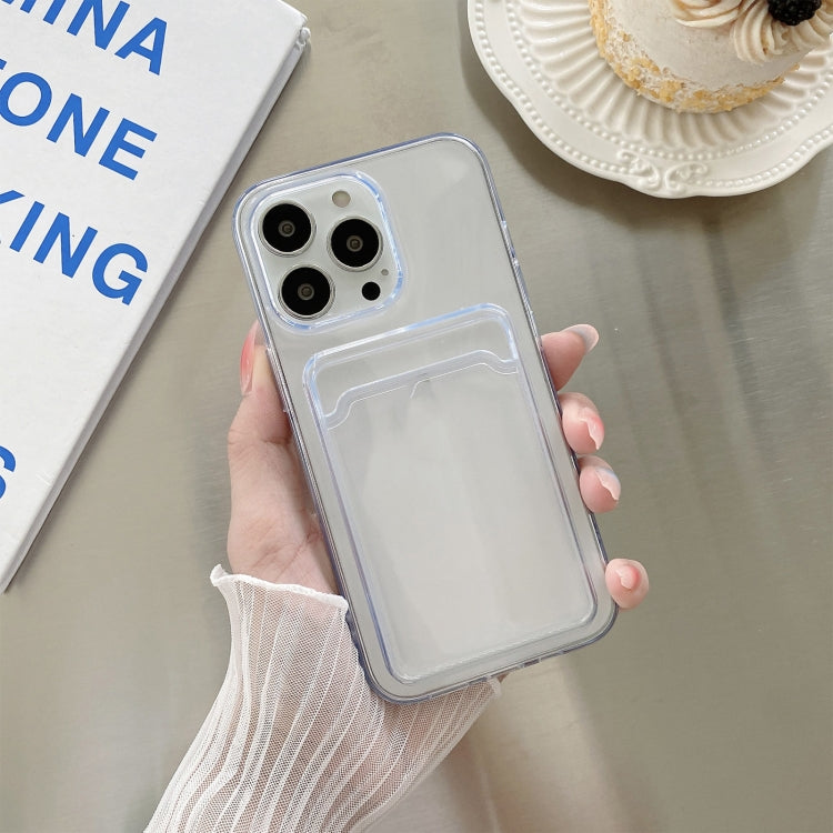 Custodia TPU trasparente con slot per schede per iPhone 13 Pro
