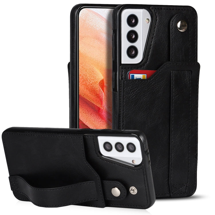 Crazy Horse Texture TPU antiurto + custodia in pelle PU con slot per schede e supporto per cinturino da polso, For Samsung Galaxy S21 5G, For Samsung Galaxy S21+ 5G, For Samsung Galaxy S21 Ultra 5G