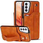 Crazy Horse Texture TPU antiurto + custodia in pelle PU con slot per schede e supporto per cinturino da polso, For Samsung Galaxy S21 5G, For Samsung Galaxy S21+ 5G, For Samsung Galaxy S21 Ultra 5G